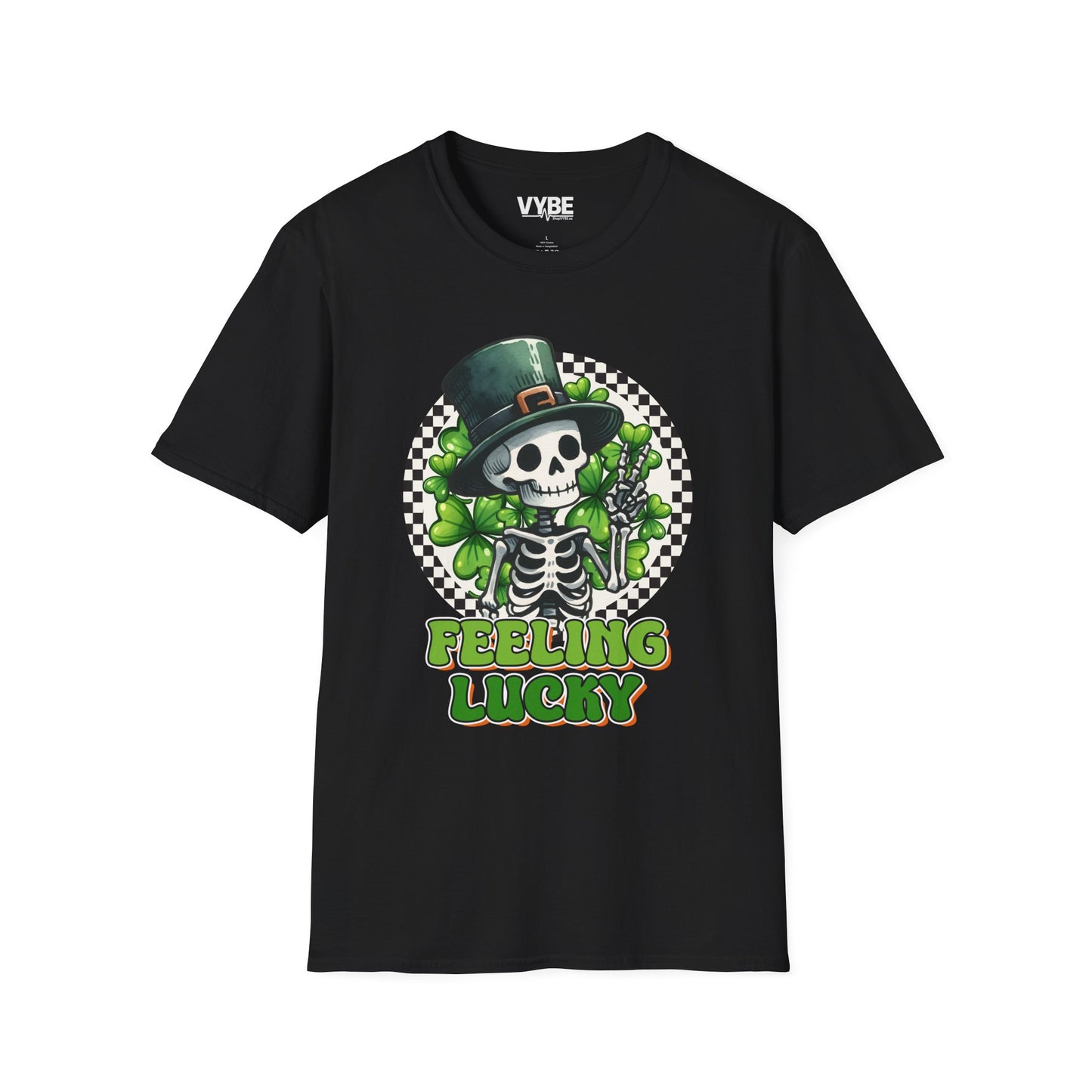 Feeling Lucky Skeleton St. Patrick's Day T-Shirt - VYBE