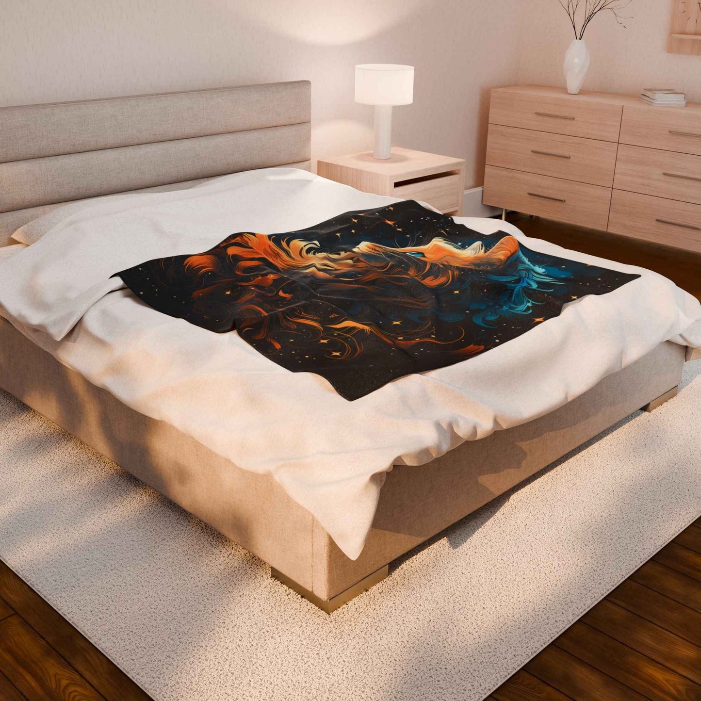 Cosmic Cat Plush Blanket