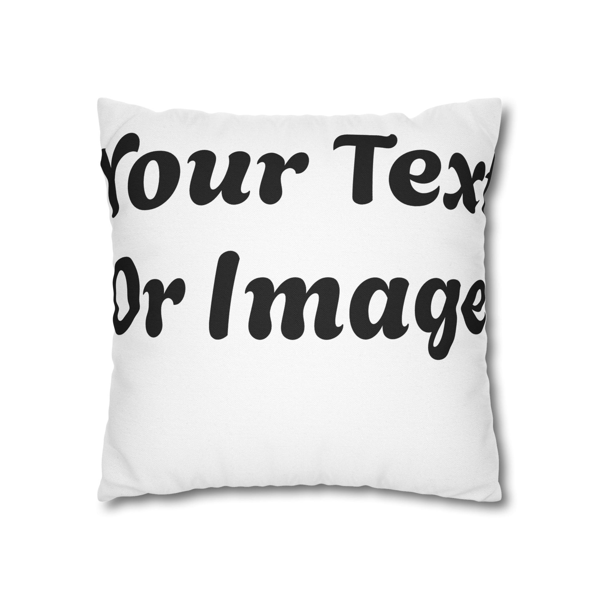 Customizable Pillowcase - Personalized Spun Polyester Throw Pillowcase for Unique Home Decor - VYBE Shop