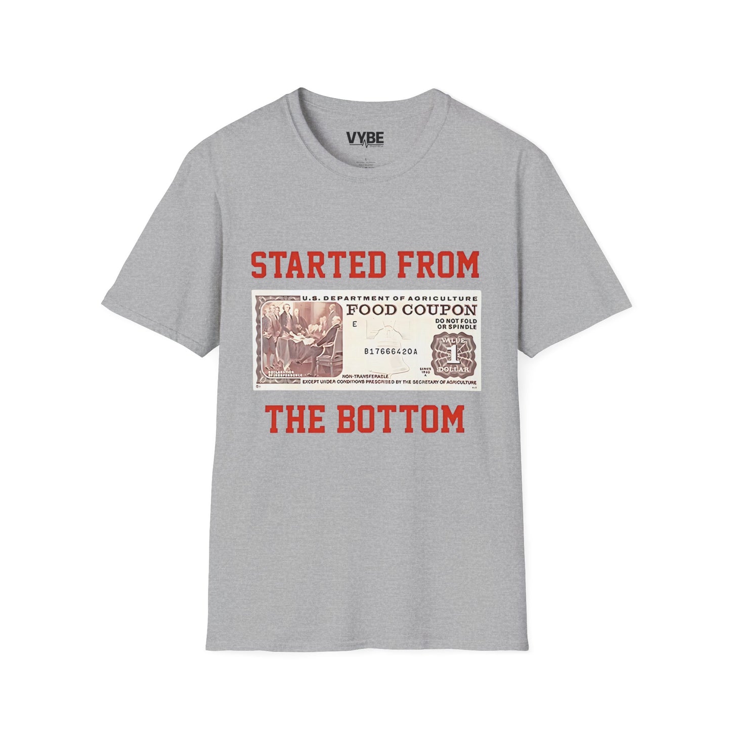 Started From The Bottom T-Shirt, Streetwear, Casual Wear, Funny Quote Shirt - VYBE Shop