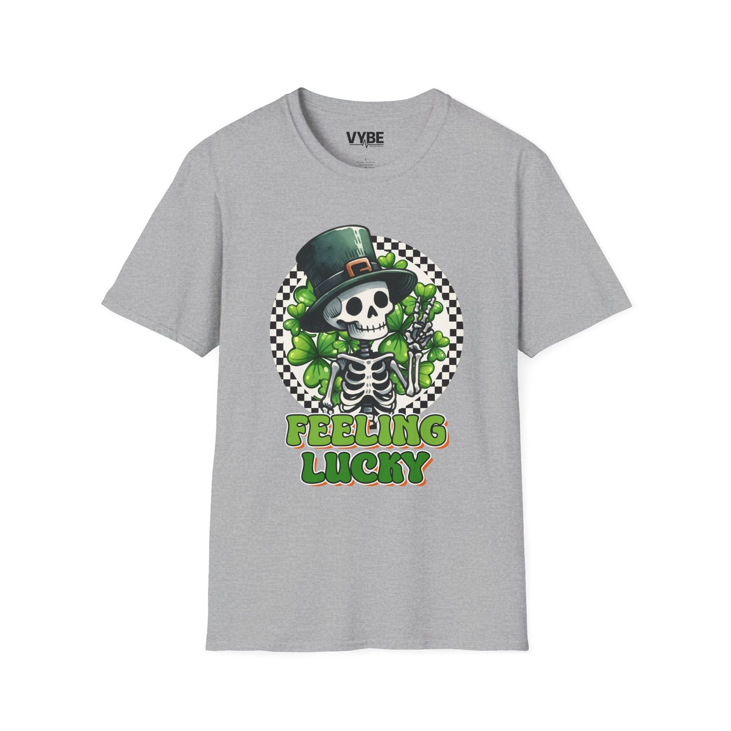 Feeling Lucky Skeleton St. Patrick's Day T-Shirt - VYBE