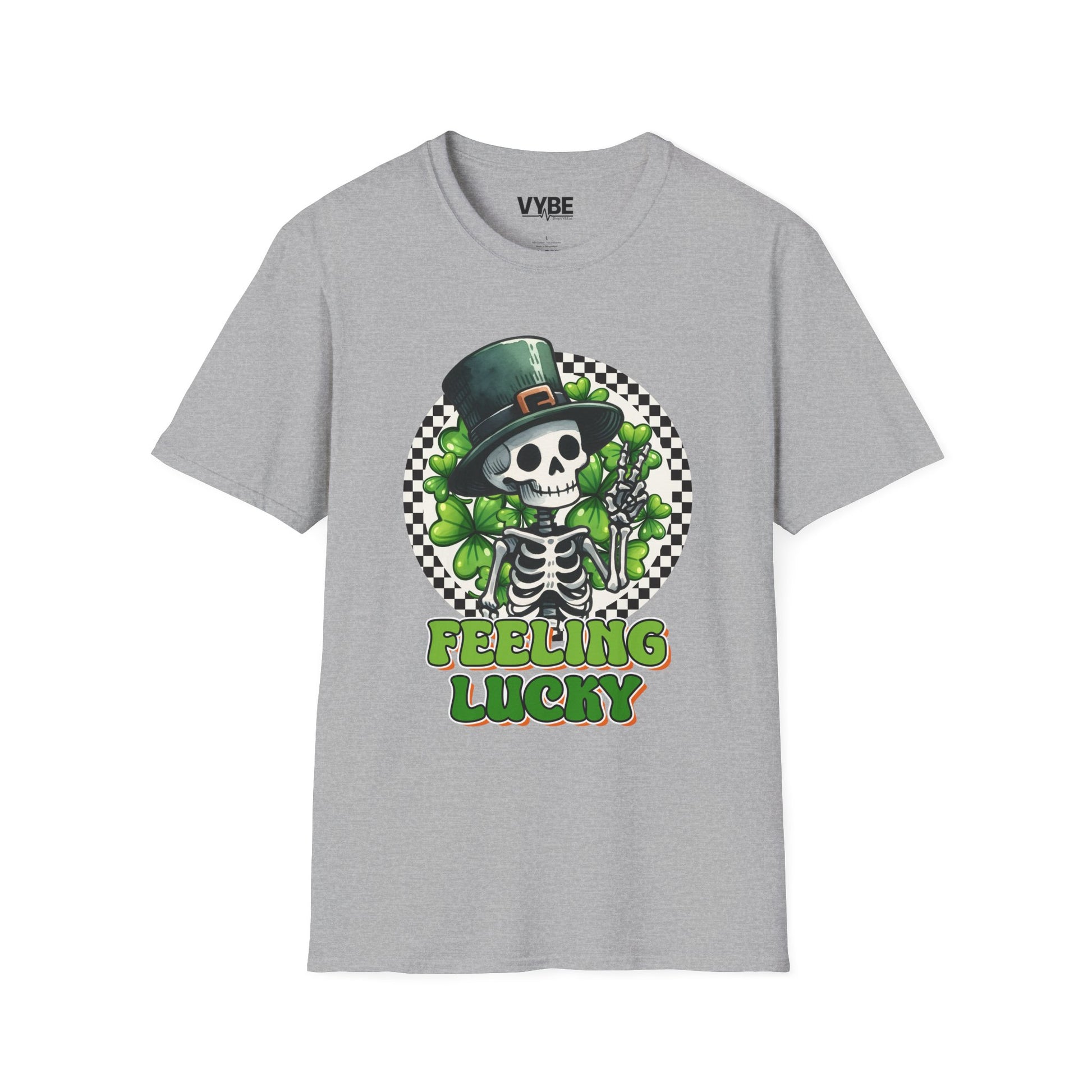 Feeling Lucky Skeleton St. Patrick's Day T-Shirt - VYBE