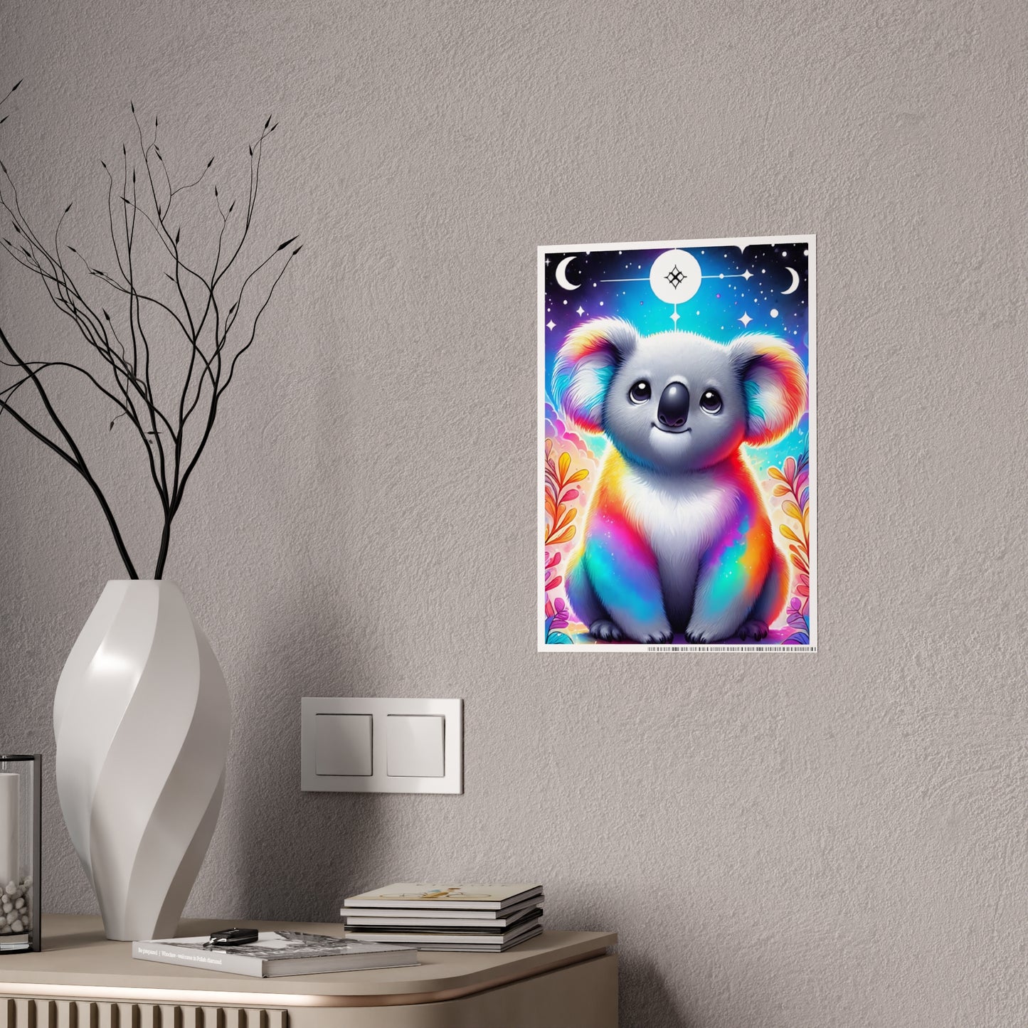 Colorful Koala Poster | Vibrant Rainbow Art Print - VYBE Shop