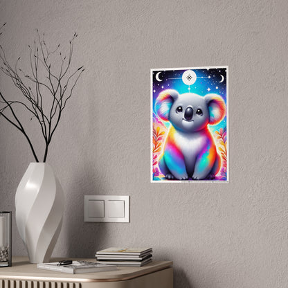Colorful Koala Poster | Vibrant Rainbow Art Print - VYBE Shop