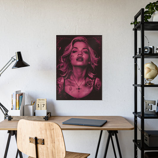 Woman In Red Poster - Captivating Art Print for Modern Decor - VYBE Shop