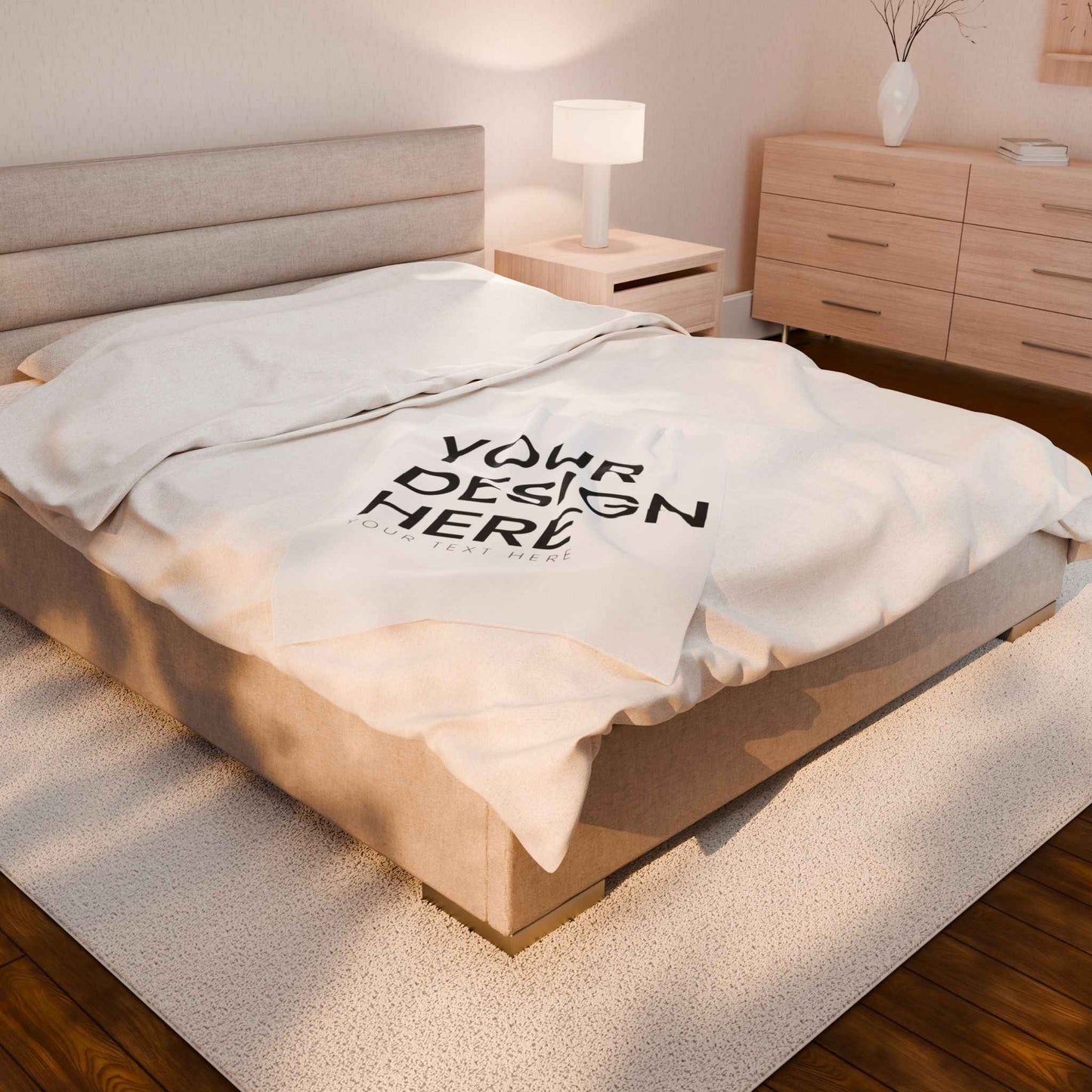 Custom Velveteen Plush Blanket for Comfort and Style | Personalized Throw for Home Decor and Holiday Gifts