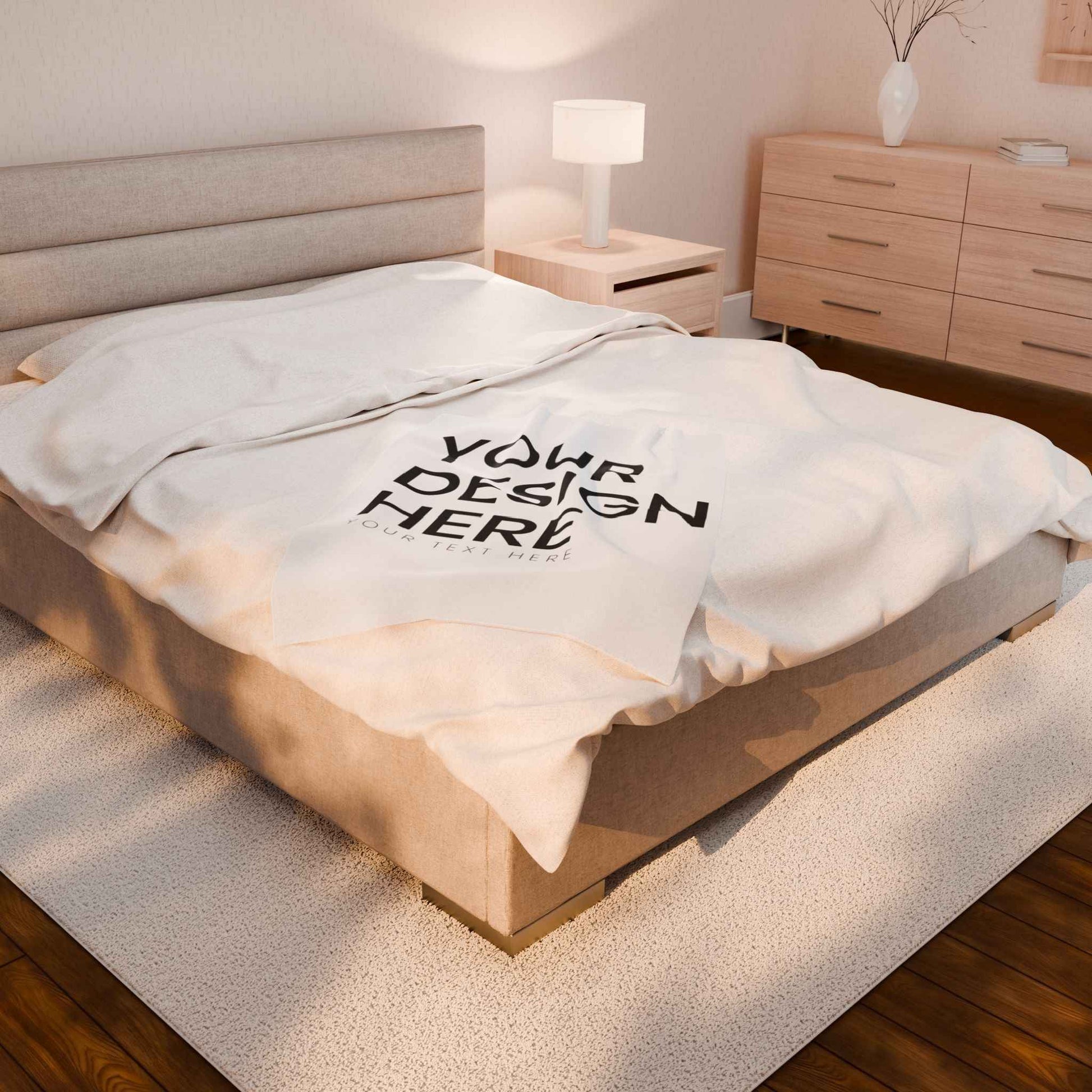 Custom Velveteen Plush Blanket for Comfort and Style | Personalized Throw for Home Decor and Holiday Gifts