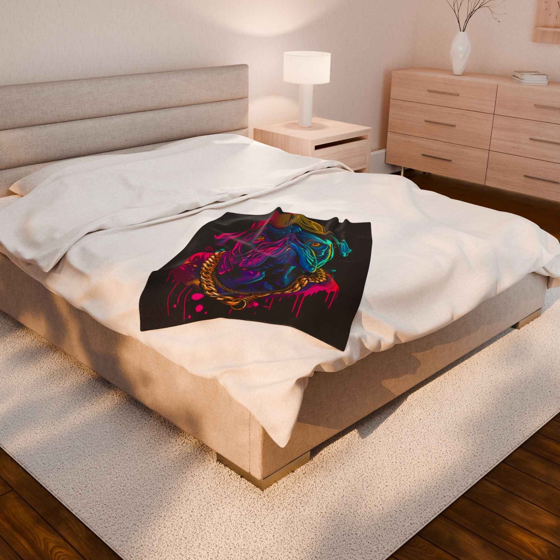 Colorful Dog-Themed Blanket