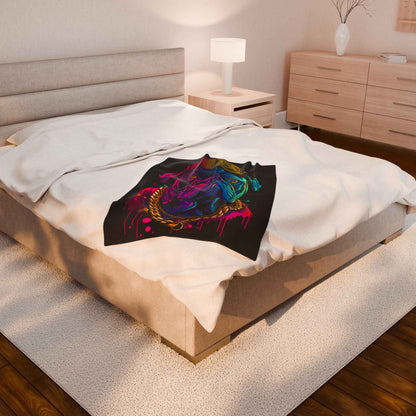 Colorful Dog-Themed Blanket