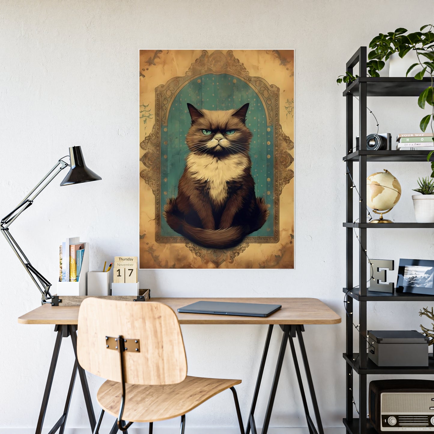 Cute Cat Art Print- Gift for Cat Lovers - VYBE Shop