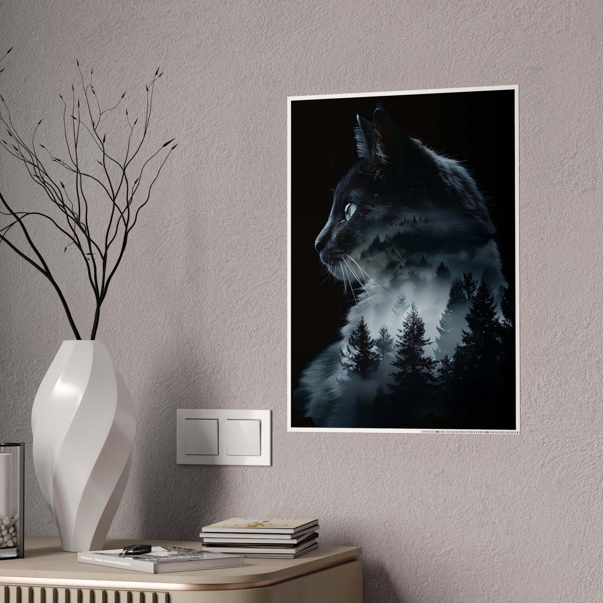 Cat- Mystical Cat Art Print Poster - VYBE Shop