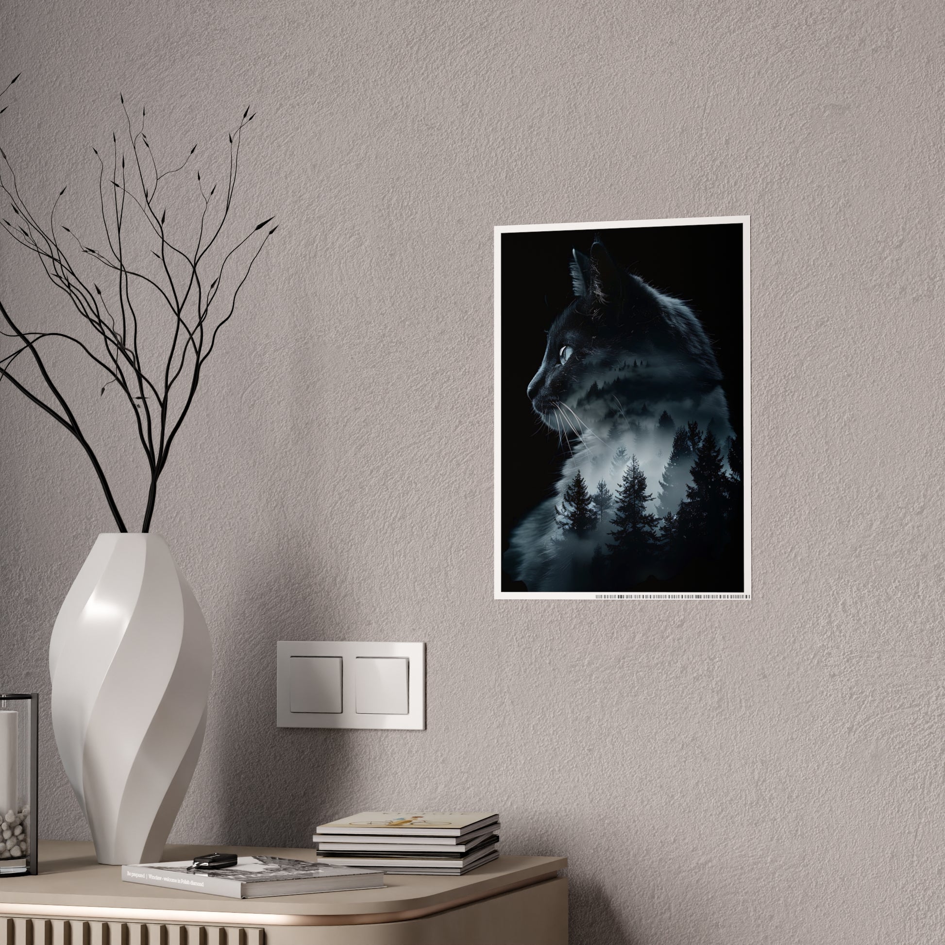 Cat- Mystical Cat Art Print Poster - VYBE Shop