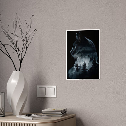 Cat- Mystical Cat Art Print Poster - VYBE Shop