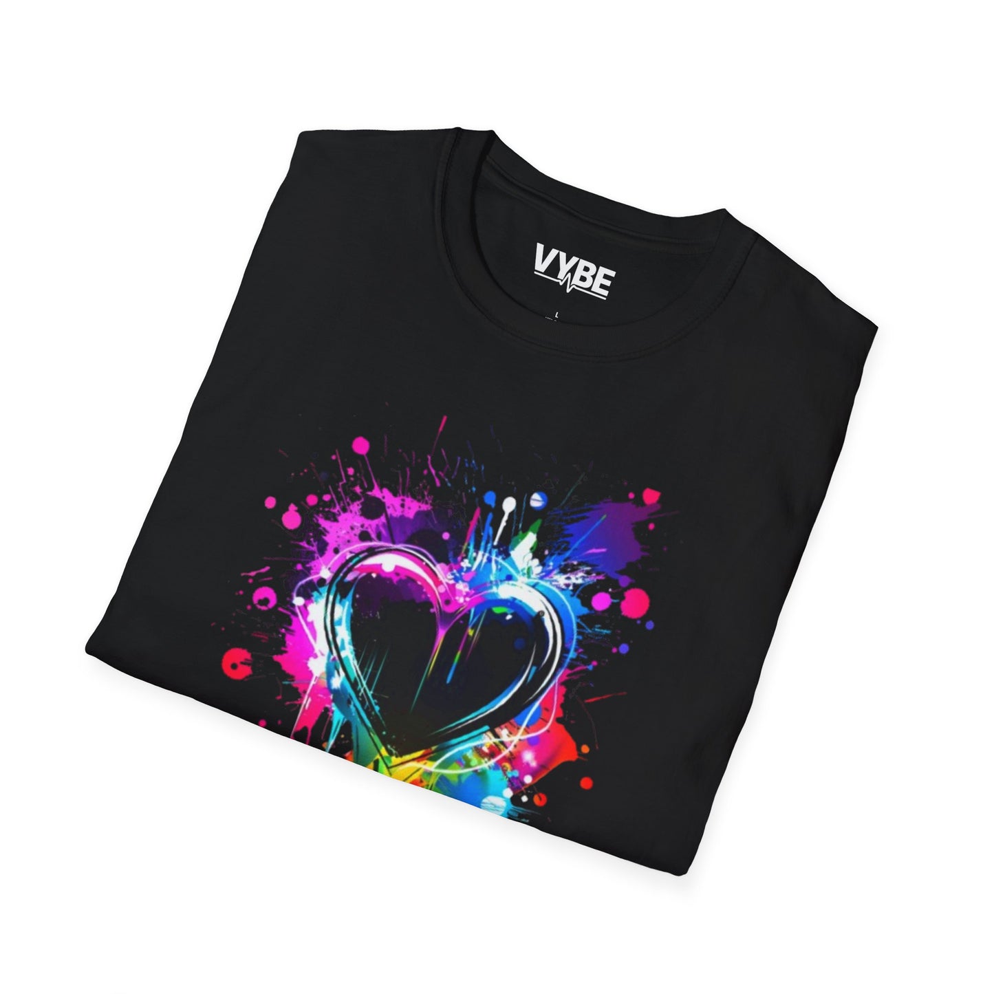 Colorful Heart Graphic T-Shirt - VYBE Shop