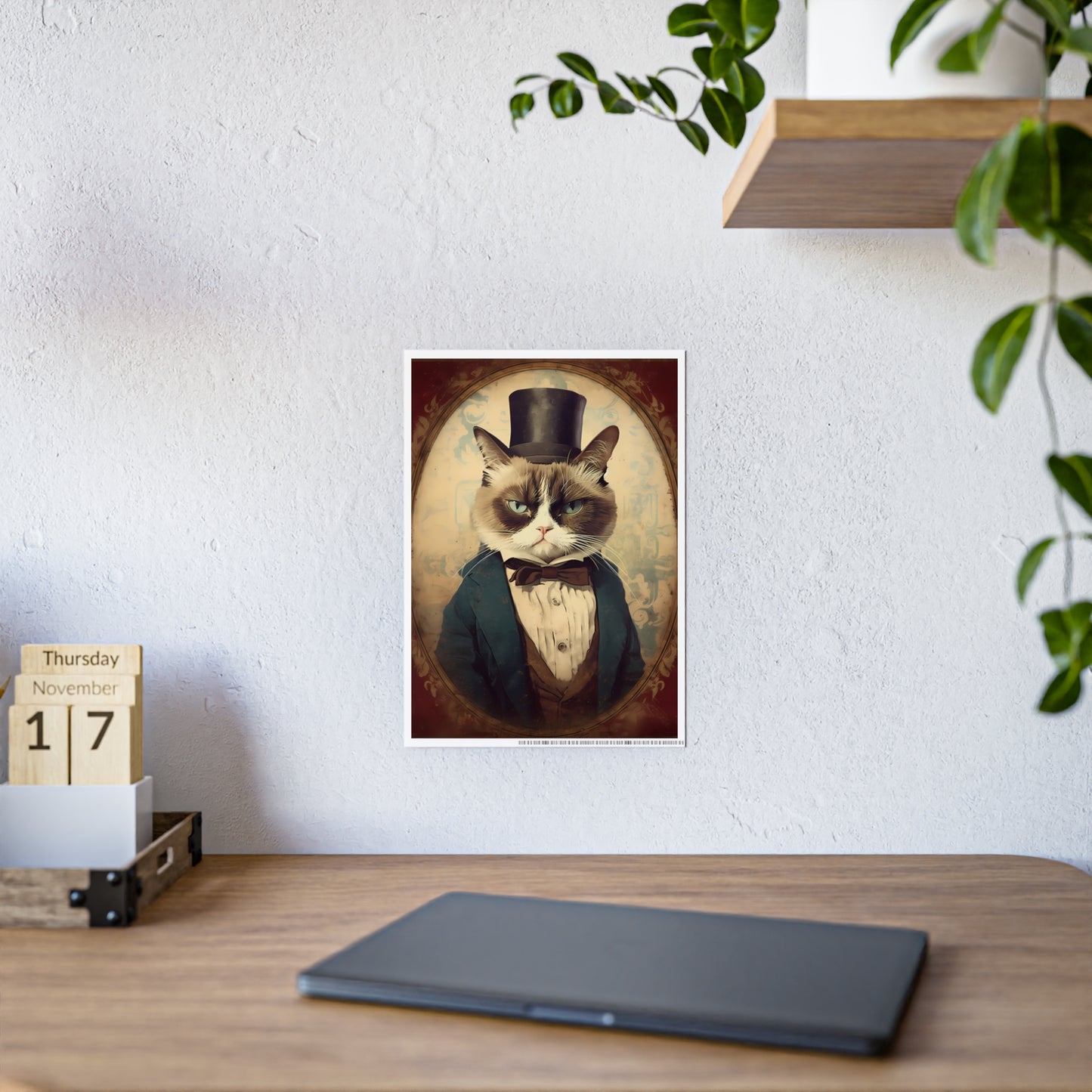 Elegant Cat Posters - Chic Cat Portrait Gloss Prints - VYBE Shop