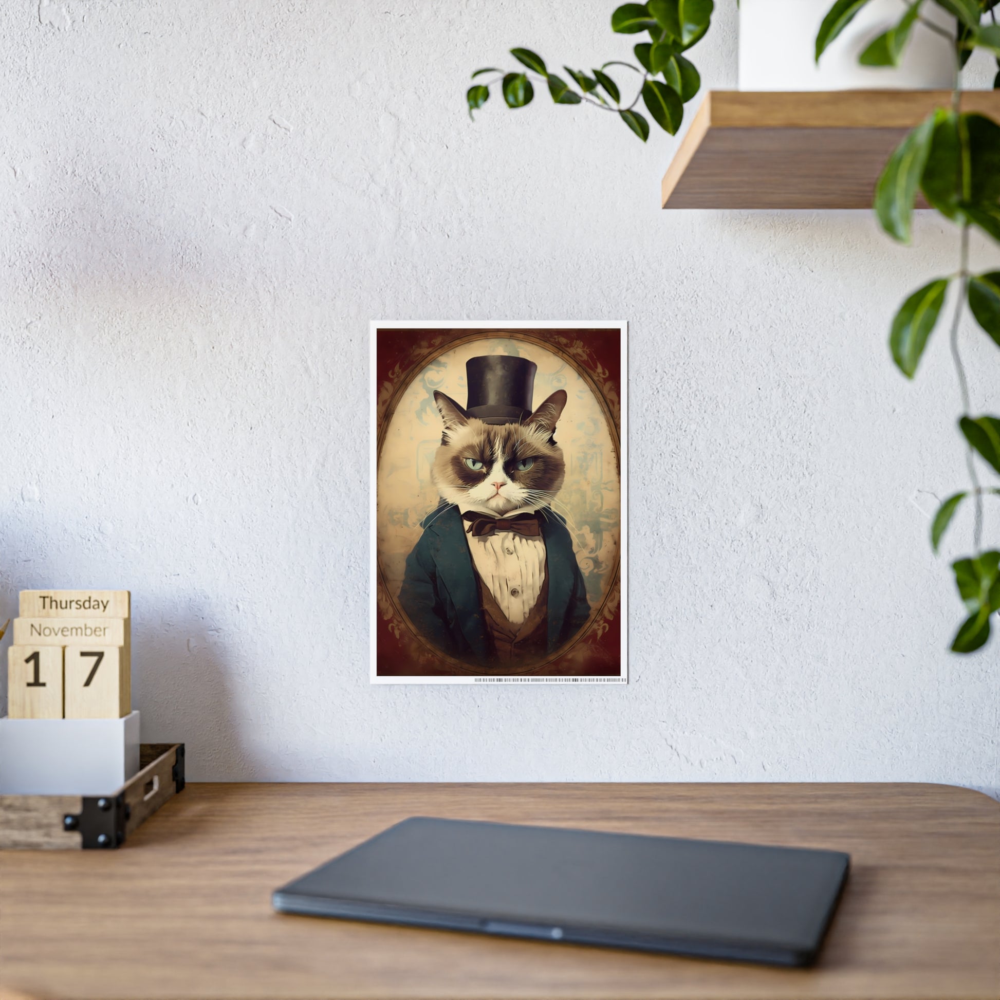Elegant Cat Posters - Chic Cat Portrait Gloss Prints - VYBE Shop