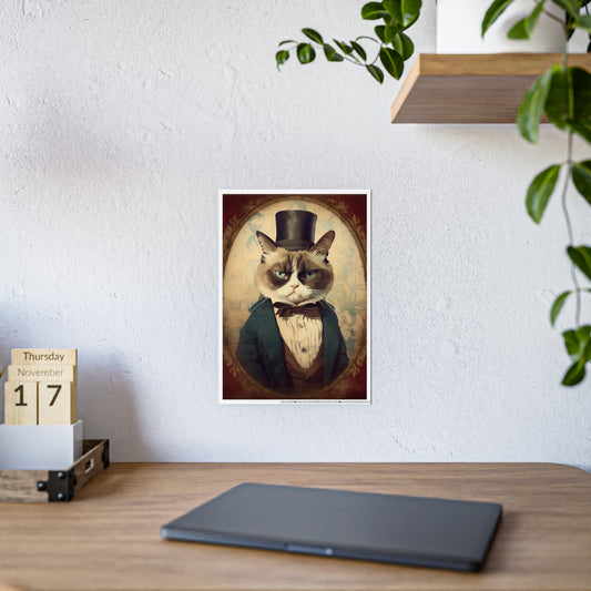 Elegant Cat Posters - Chic Cat Portrait Gloss Prints - VYBE Shop