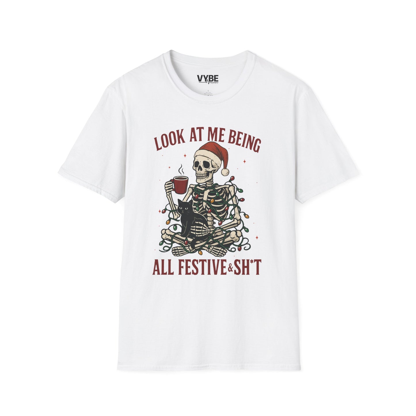 Funny Christmas Skeleton T-Shirt - VYBE