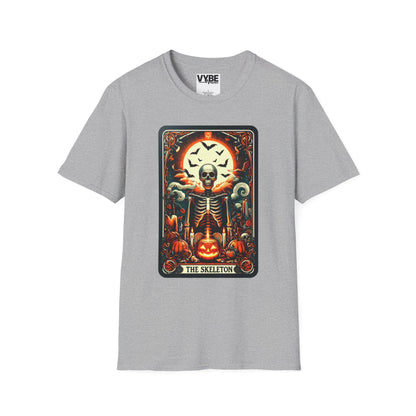 Halloween Skeleton Tarot T-Shirt - Embrace the Spirit of the Season - VYBE Shop