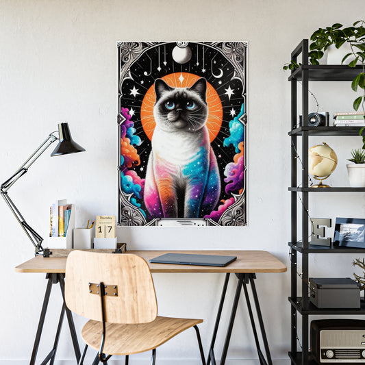 Galaxy Cat Poster - Cosmic Feline Art for Your Space - VYBE Shop