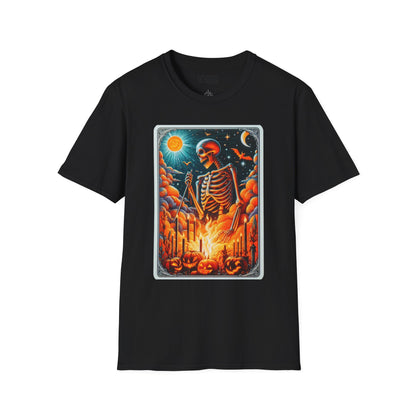 Halloween the Skeleton Tarot Tee for Spooky Style - VYBE Shop