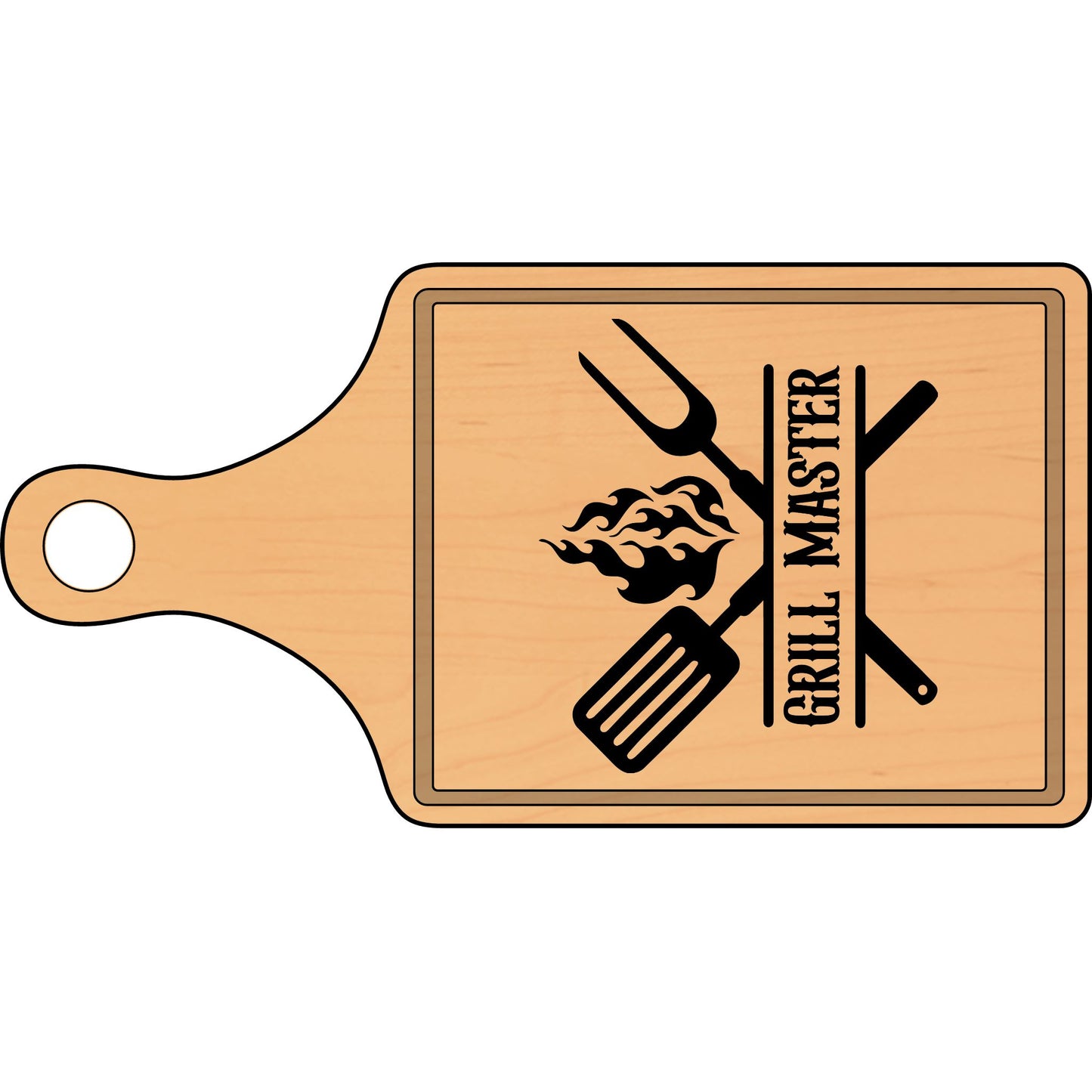 Grill Master Cutting Board - Engraved Wooden Cutting Board for BBQ Lovers and Enthusiasts - VYBE Shop