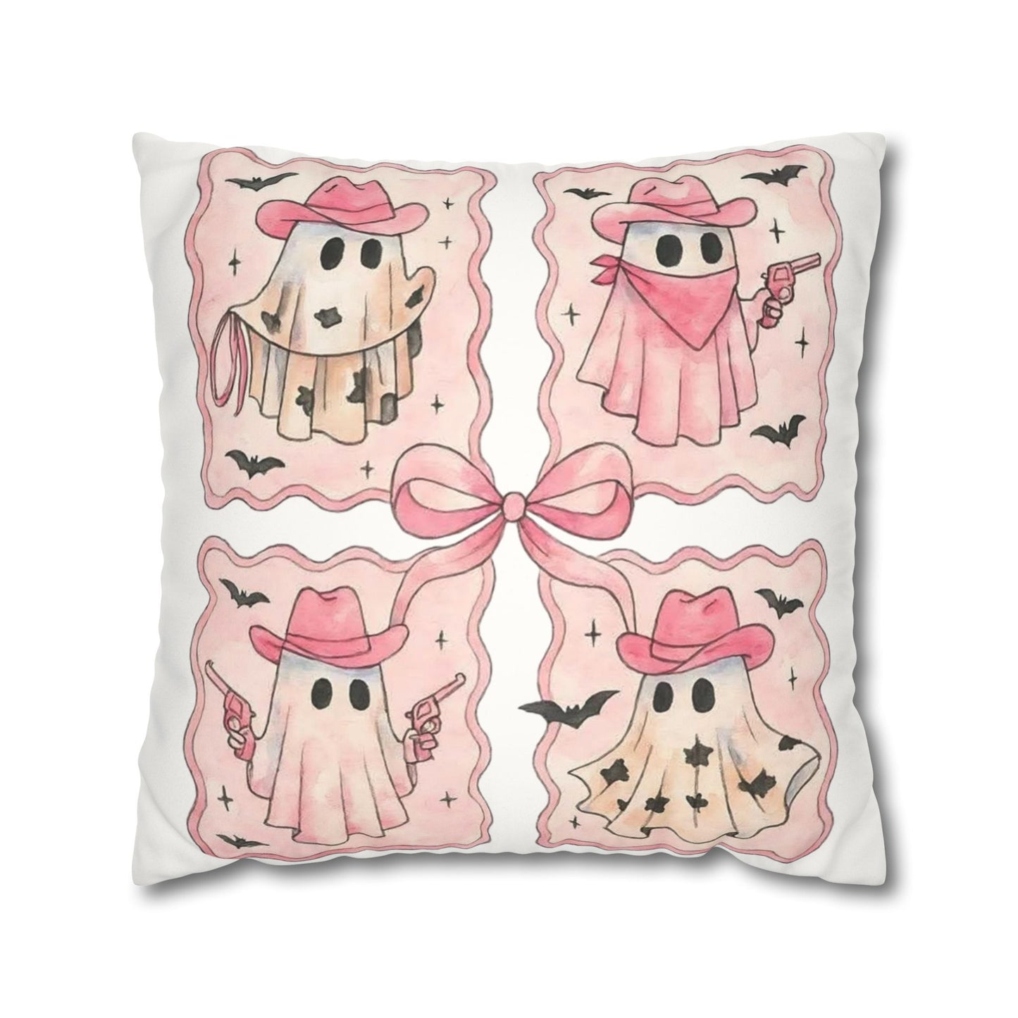 Cowboy Ghost Pillowcase - Cozy Halloween Decor and Cute Home Accent for Ghost Lovers - VYBE Shop