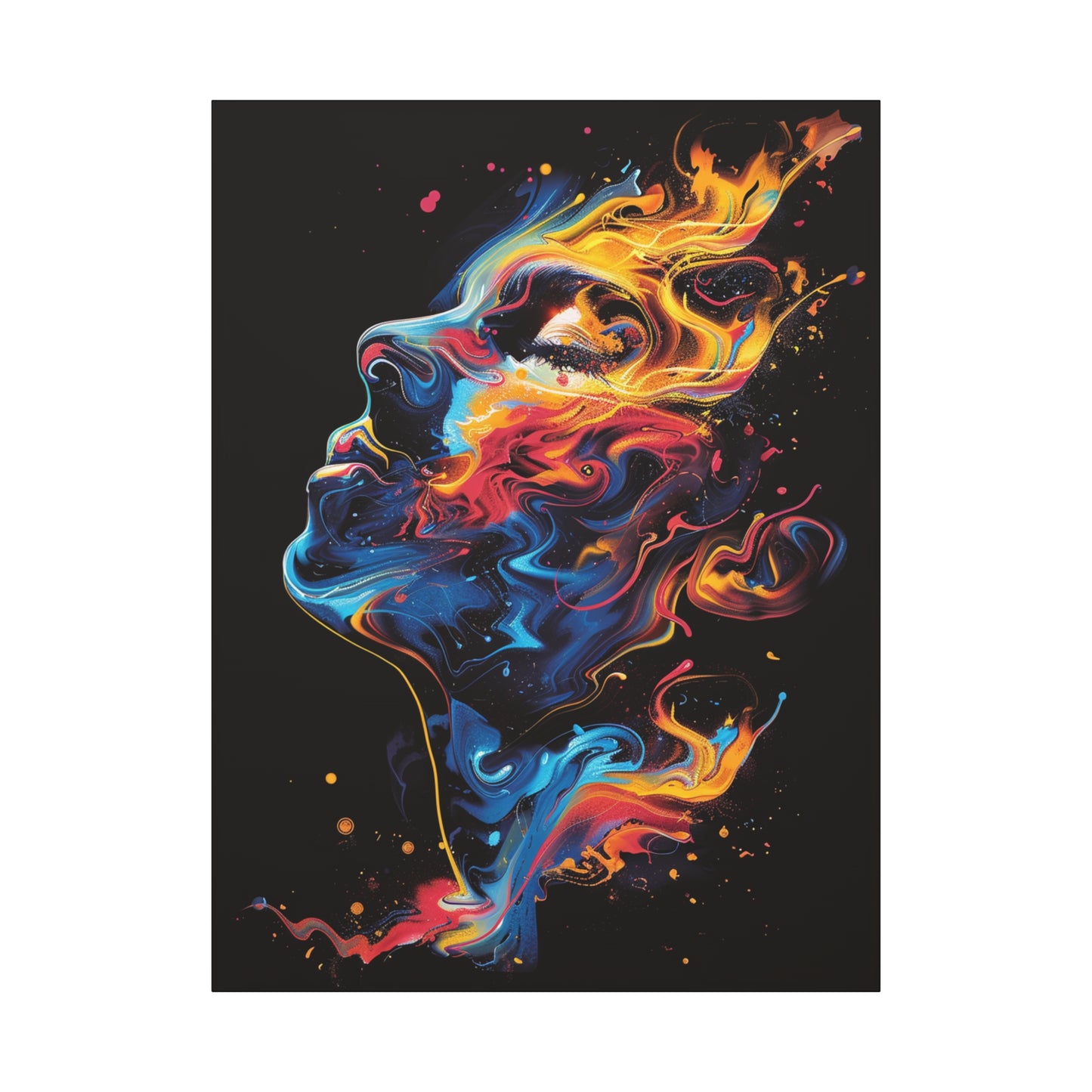 Neon Abstract Canvas Print, Colorful Wall Art, Home Decor, Gift for Art Lovers, Modern Artwork - VYBE Shop