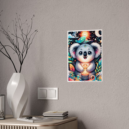 Cute Koala Poster - Whimsical Wall Art for a Charming Decor - VYBE Shop