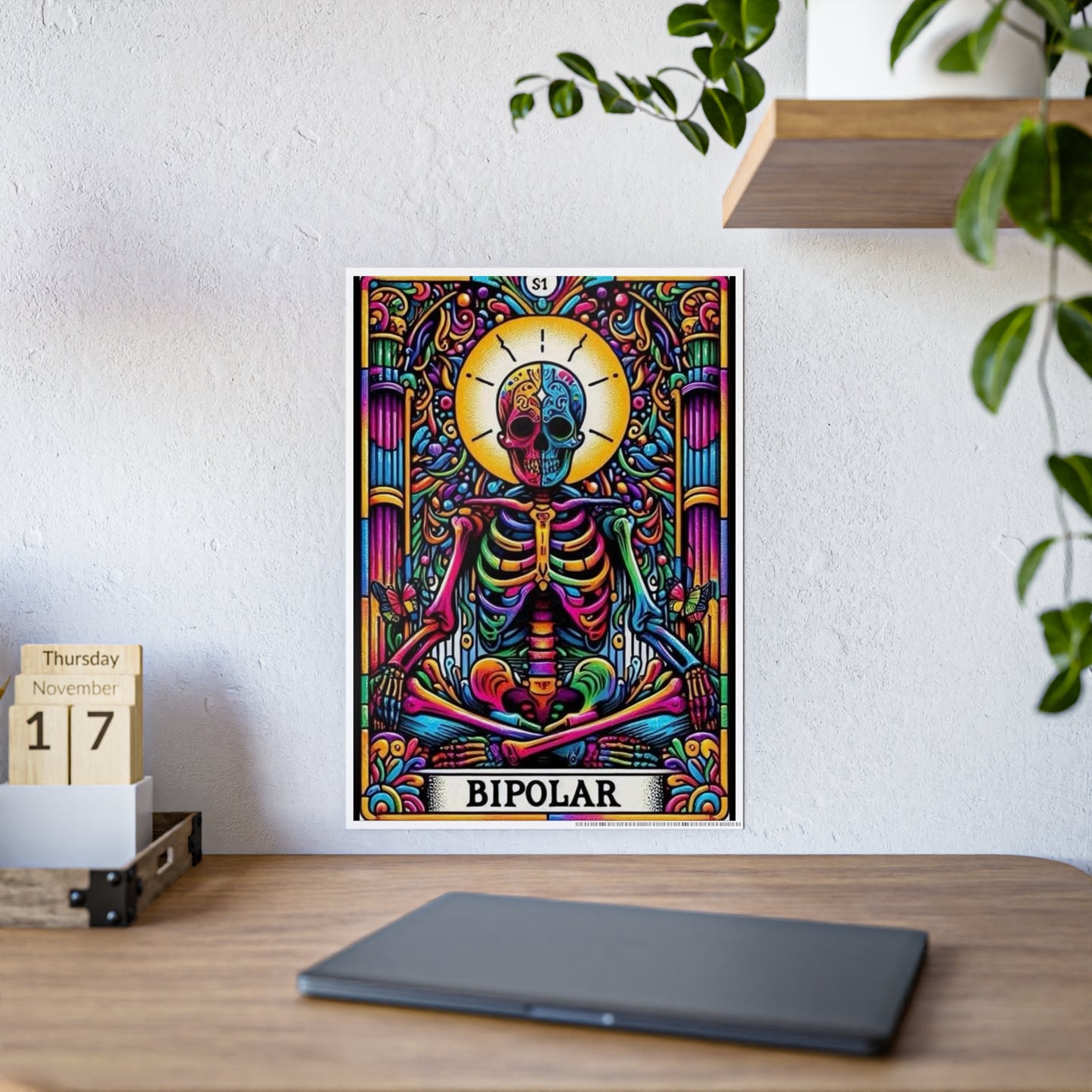 Vibrant Bipolar Tarot Poster - Funny Wall Art for Unique Home Decor - VYBE Shop