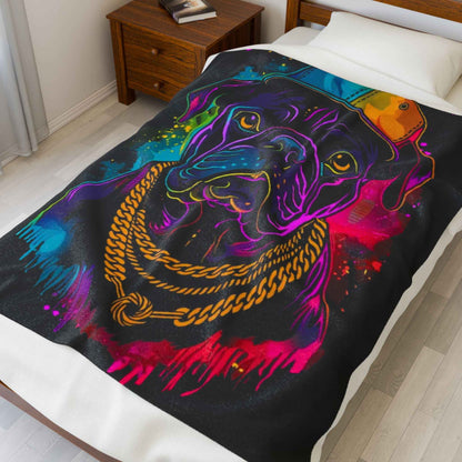 Vibrant Dog Plush Blanket for Pet Lovers