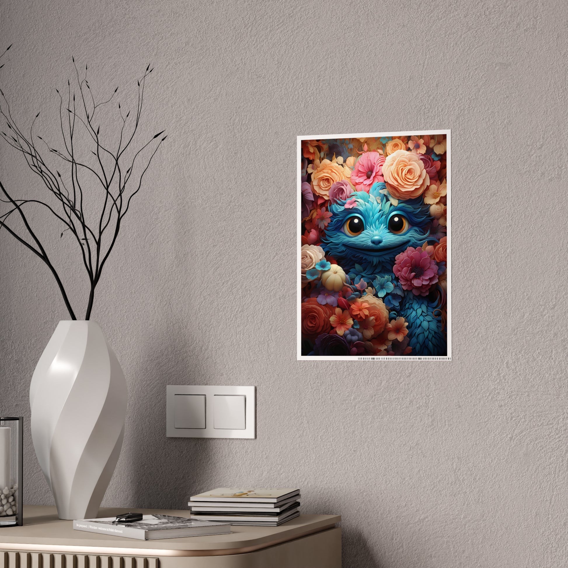 Whimsical Cat Art Poster – Enchanting Creature Artwork for Cat Lovers - VYBE Shop
