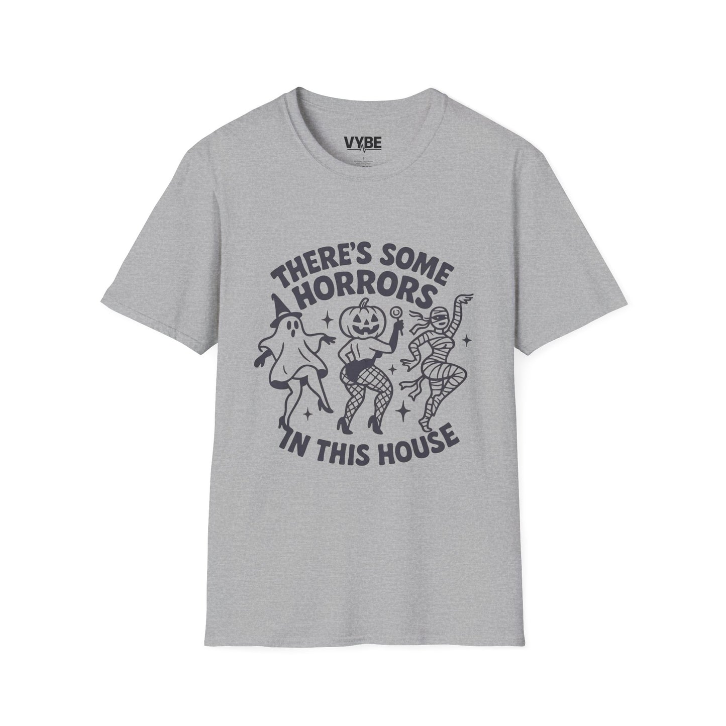 Halloween- Horrors In This House T-Shirt, Casual Wear, Spooky Party Shirt, Gift for Halloween Lovers, Fall Fashion, Ghost Design Tee - VYBE Shop