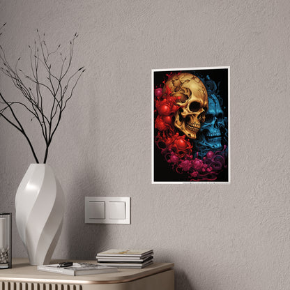 Skull Art Poster for Edgy Wall Decor - Gothic Home Design with Dark Aesthetic - VYBE Shop
