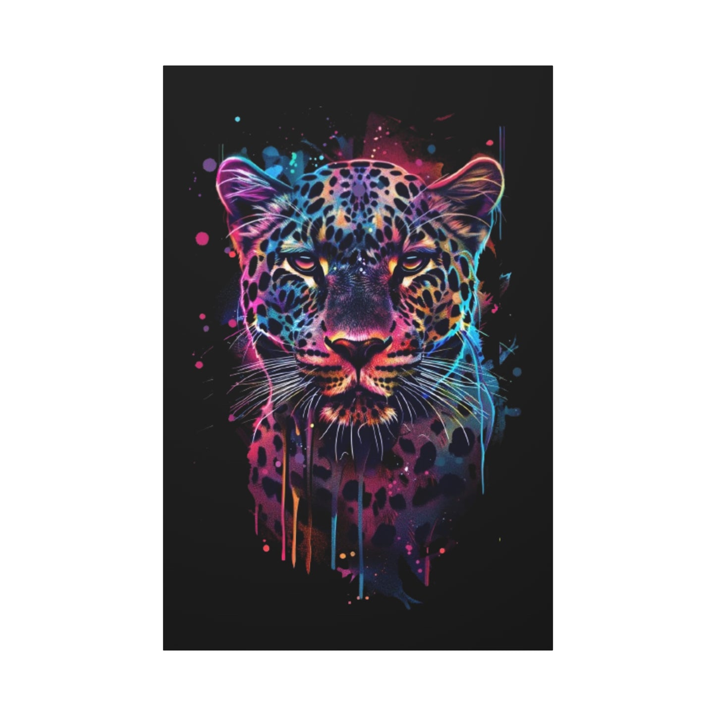Colorful Leopard Canvas Wall Art, Home Decor, Animal Lovers Gift, Vibrant Artwork, Living Room Decoration, Unique Art Piece - VYBE Shop