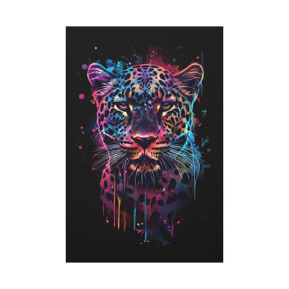Colorful Leopard Canvas Wall Art, Home Decor, Animal Lovers Gift, Vibrant Artwork, Living Room Decoration, Unique Art Piece - VYBE Shop
