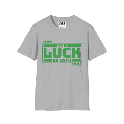 St Patrick's Day T-Shirt - May The Luck Be With You Design - VYBE Shop