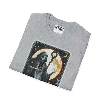 Halloween Ghost Tarot Tee - Enchanting Design for Spooky Season - VYBE Shop