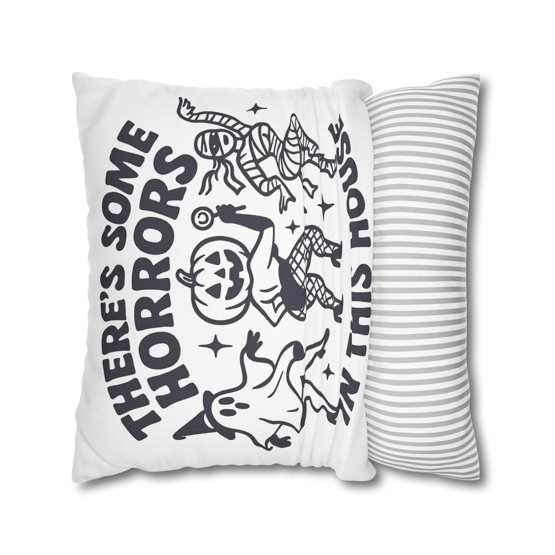 Halloween Decorative Pillowcase for Spooky Autumn Home Decor with Ghost and Mummy Design - VYBE Shop