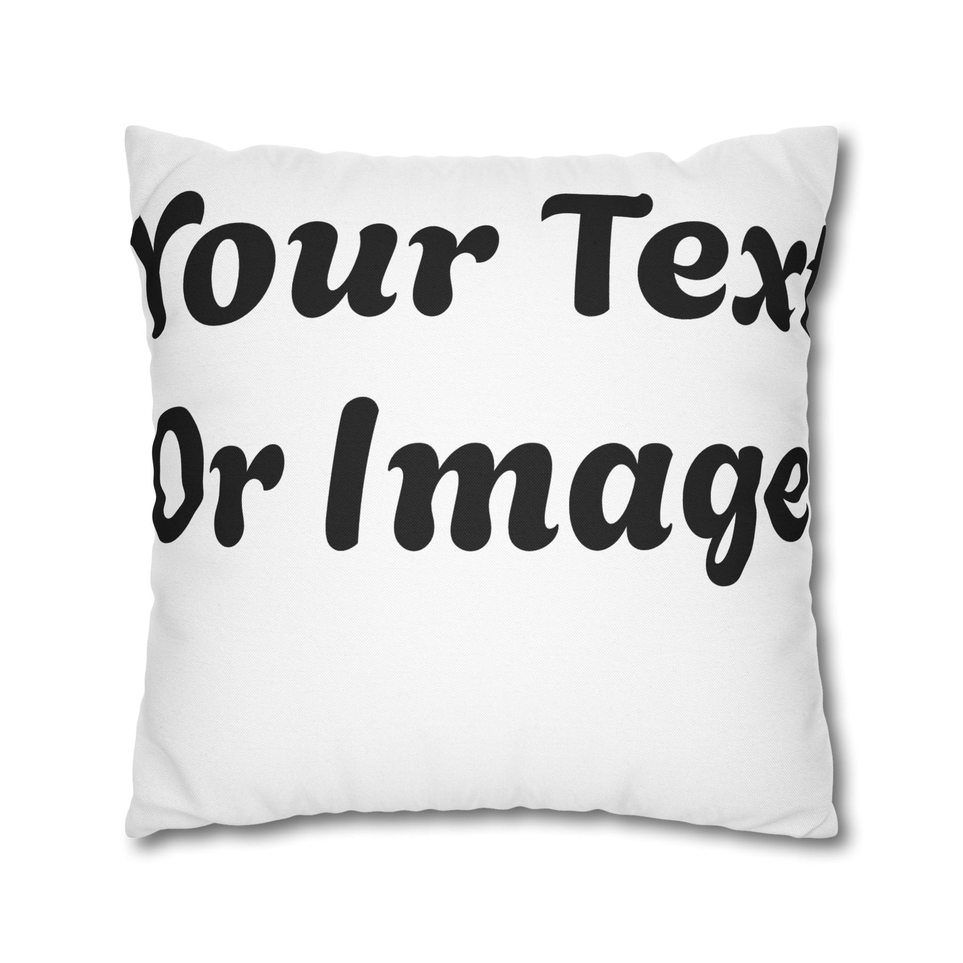 Customizable Pillowcase - Personalized Spun Polyester Throw Pillowcase for Unique Home Decor - VYBE Shop