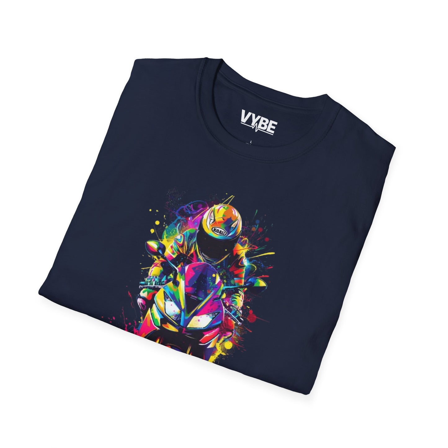 Vibrant Motorcycle Art Shirt - Unique Motorcycle Graphic Tee