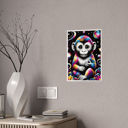 Vibrant Monkey Art Poster, Colorful Wall Decor - VYBE Shop