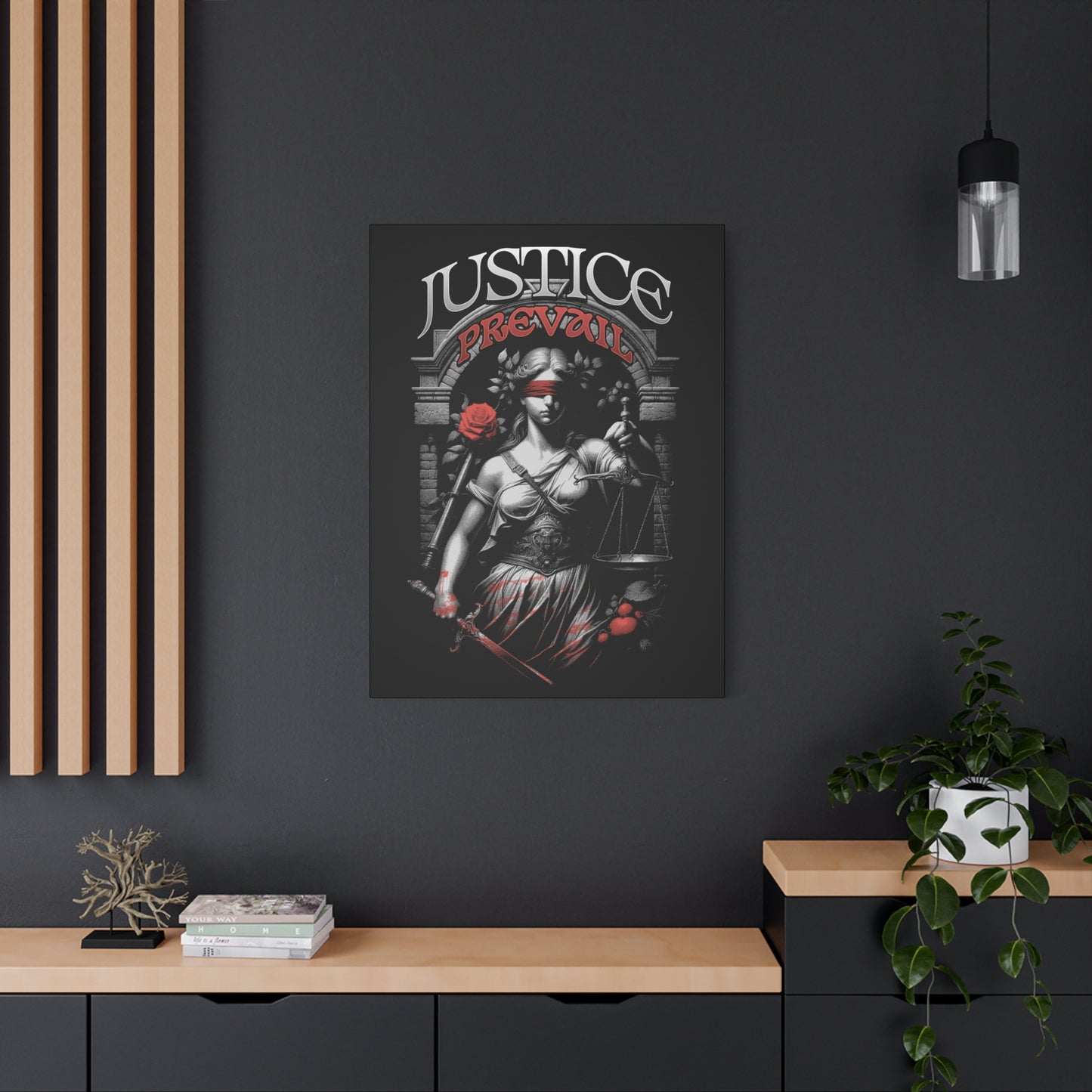 Justice Prevail Canvas Art Print, Wall Decor for Lawyers, Gift for Activists, Office Wall Art, Inspirational Home Decoration - VYBE Shop