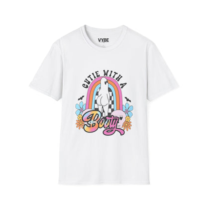 Cutie With A Booty Ghost T-Shirt, Perfect for Casual Wear, Gifts - VYBE Shop