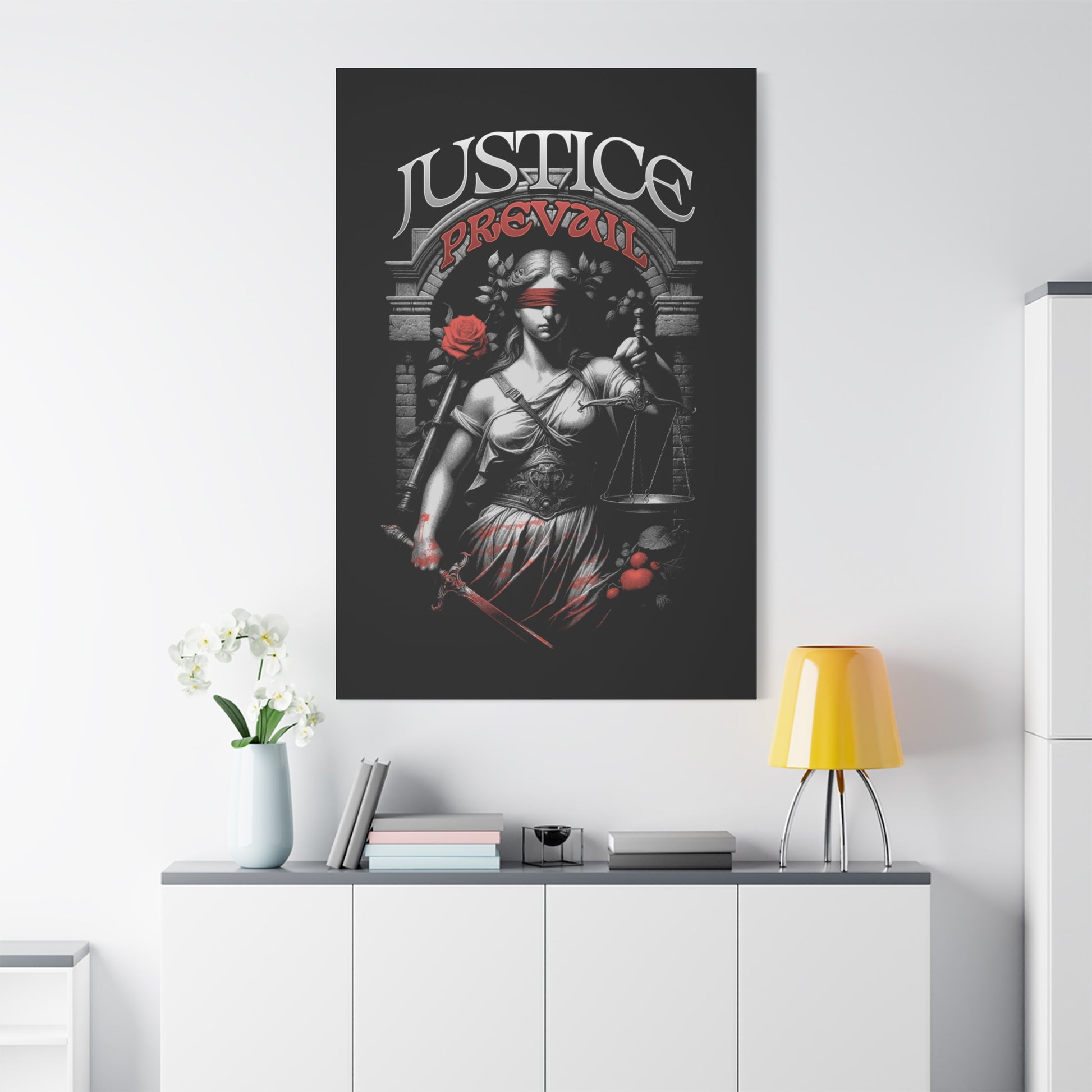 Justice Prevail Canvas Art Print, Wall Decor for Lawyers, Gift for Activists, Office Wall Art, Inspirational Home Decoration - VYBE Shop