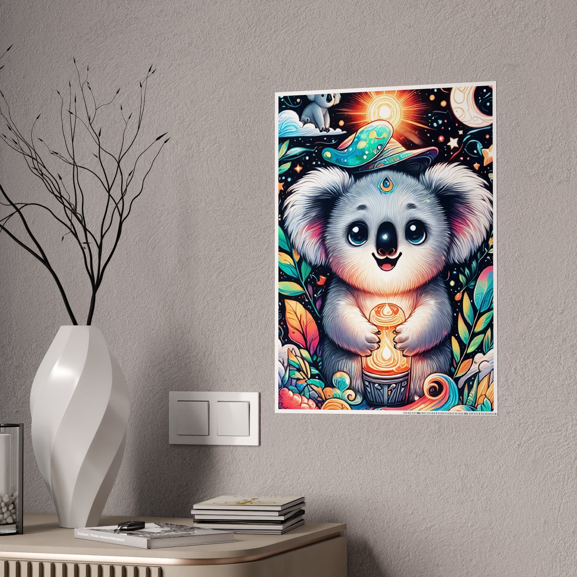 Cute Koala Poster - Whimsical Wall Art for a Charming Decor - VYBE Shop