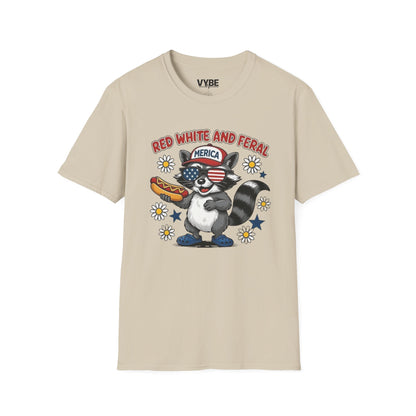 July 4th- Red White And Feral T-Shirt - VYBE Shop