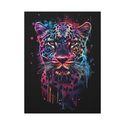 Colorful Leopard Canvas Wall Art, Home Decor, Animal Lovers Gift, Vibrant Artwork, Living Room Decoration, Unique Art Piece - VYBE Shop