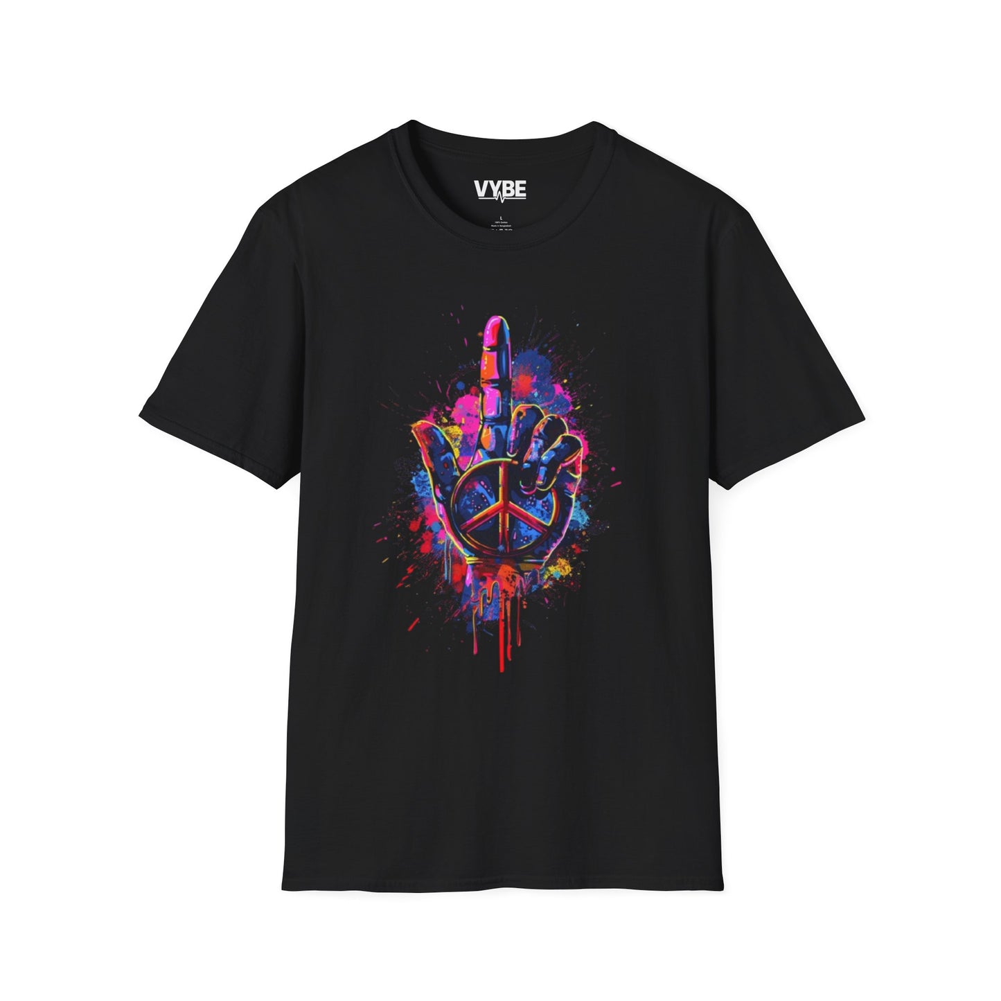 Colorful Peace Gesture T-Shirt - VYBE Shop
