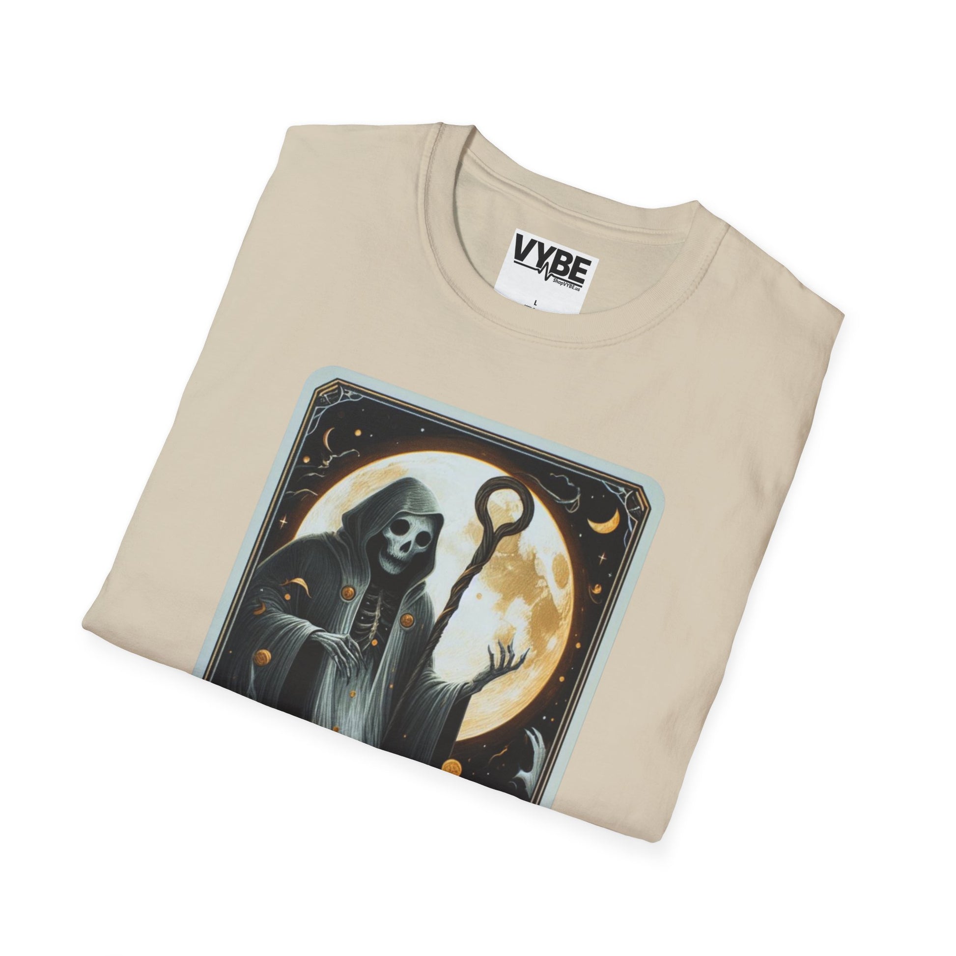 Halloween Ghost Tarot Tee - Enchanting Design for Spooky Season - VYBE Shop